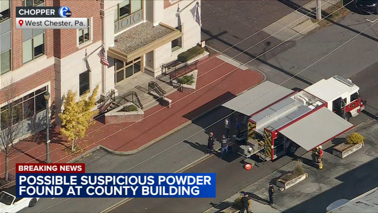 Hazmat team responds after report of possible suspicious powder at county building in West Chester
       — 6ABC Action News (Philadelphia)